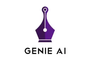 accueil Logo Genie AI : une lampe à encre stylisée symbolisant l